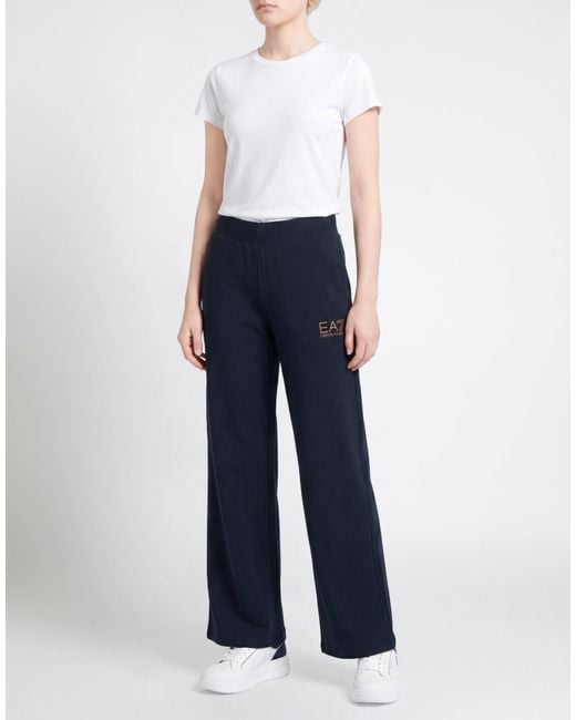 EA7 Blue Pants Cotton, Elastane