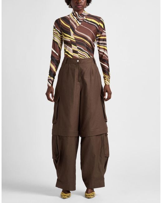 Maliparmi Brown Top Polyester, Elastane