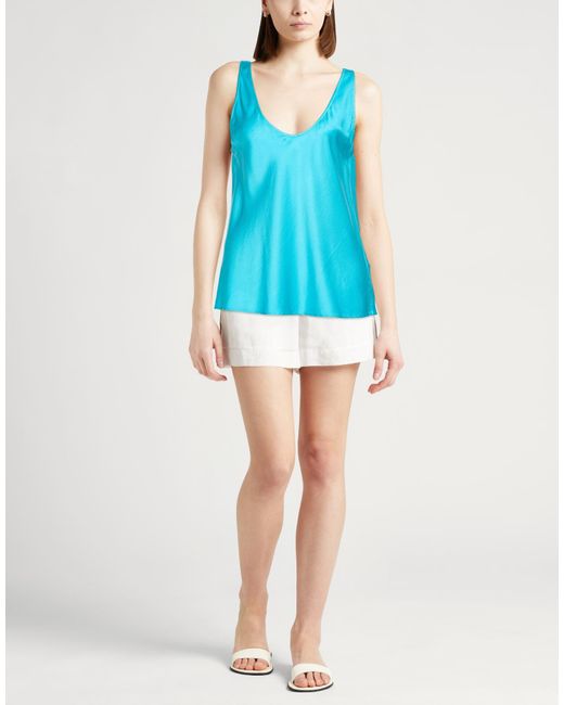 Forte_forte Blue Top Silk, Elastane