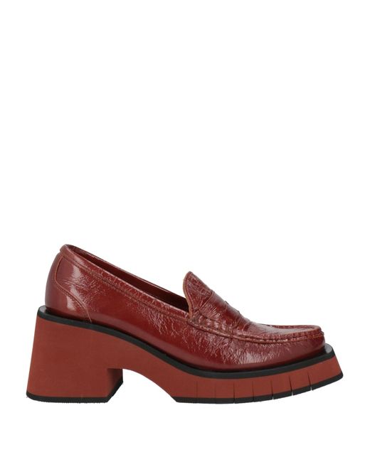 Paloma Barceló Red Loafers Leather