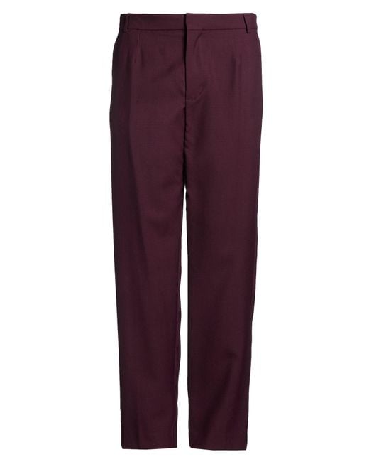 Amaranto Purple Pants Virgin Wool, Elastane for men