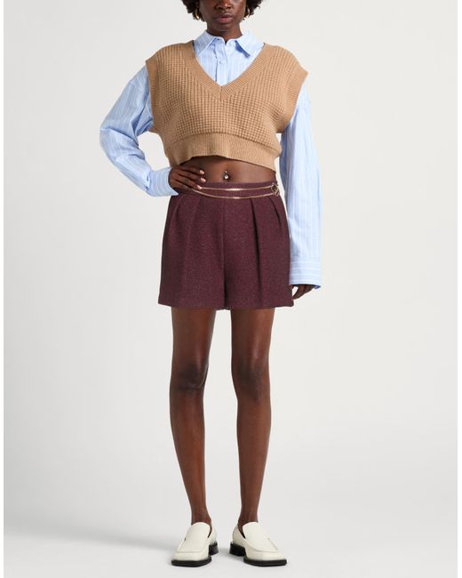 Elisabetta Franchi Purple Shorts & Bermudashorts