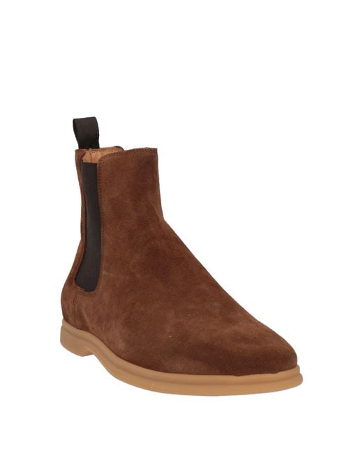 Eleventy Brown Ankle Boots Leather for men
