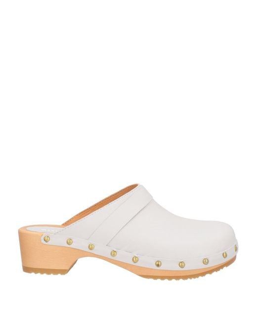 MyChalom White Mules & Clogs