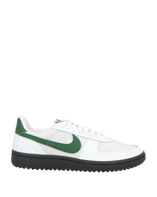 Nike Green Sneakers Leather, Textile Fibers for men