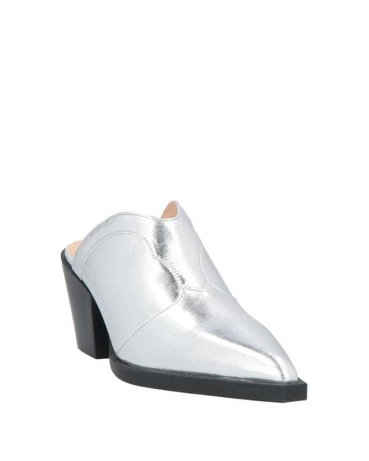 COPENHAGEN White Mules & Clogs Leather