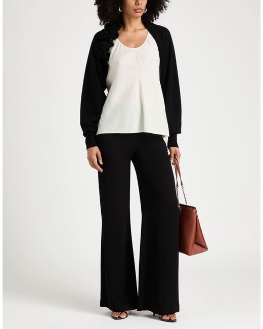 Alberta Ferretti Black Shrug Virgin Wool, Silk, Cashmere