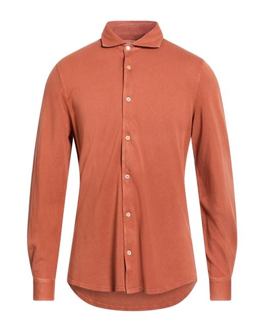 Fedeli Orange Shirts for men