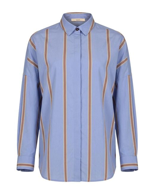 Sessun Blue Shirt Viscose, Polyamide