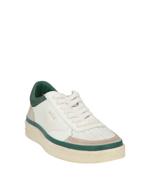 GHOUD VENICE Green Cream Sneakers Leather for men