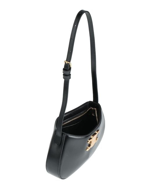 Céline Black Shoulder Bag Textile Fibers