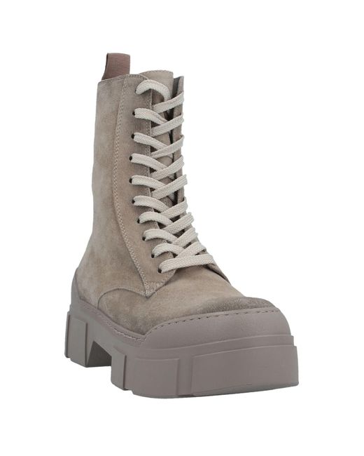 Vic Matié Gray Khaki Ankle Boots Soft Leather
