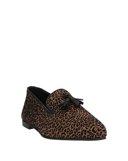 POESIE VENEZIANE Brown Camel Loafers Leather