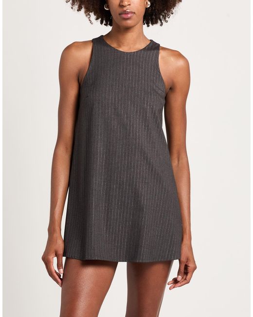 White Wise Gray Playsuit Polyester, Rayon, Elastane