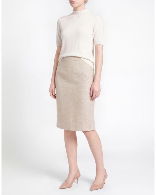 Emporio Armani White Midi Skirt