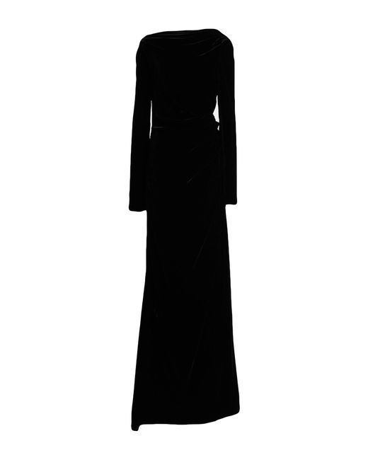 Del Core Black Maxi Dress Viscose, Cupro, Acetate, Silk