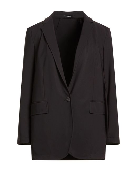 Theory Black Blazer Polyamide, Elastane