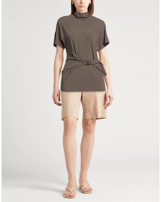Brunello Cucinelli Gray Top Wool, Viscose, Elastane