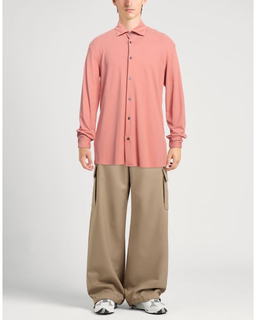 Rrd Pink Shirt Cotton, Polyamide, Elastane for men