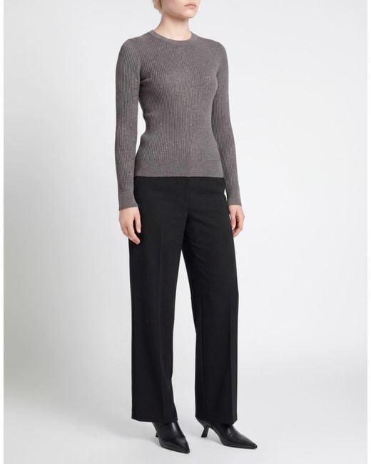 Max Mara Gray Sweater Silk, Wool, Polyamide, Elastane