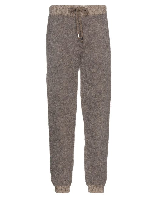 Takeshy Kurosawa Gray Pants Wool, Acrylic for men