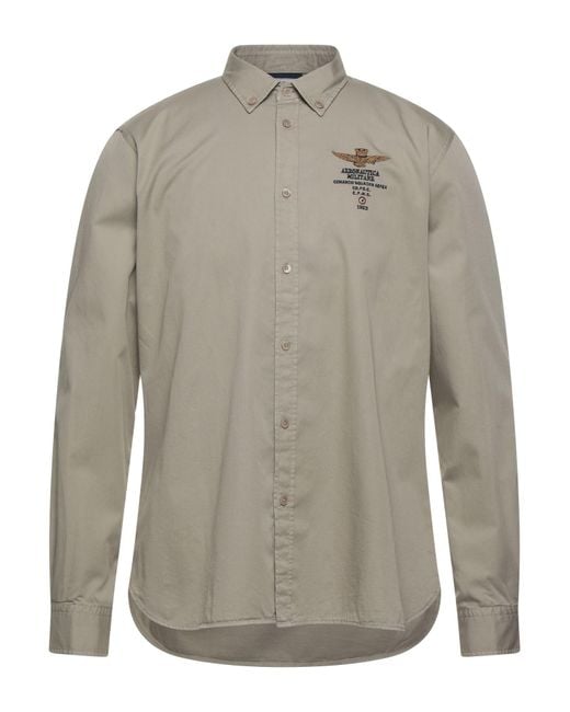 Aeronautica Militare Gray Shirt for men