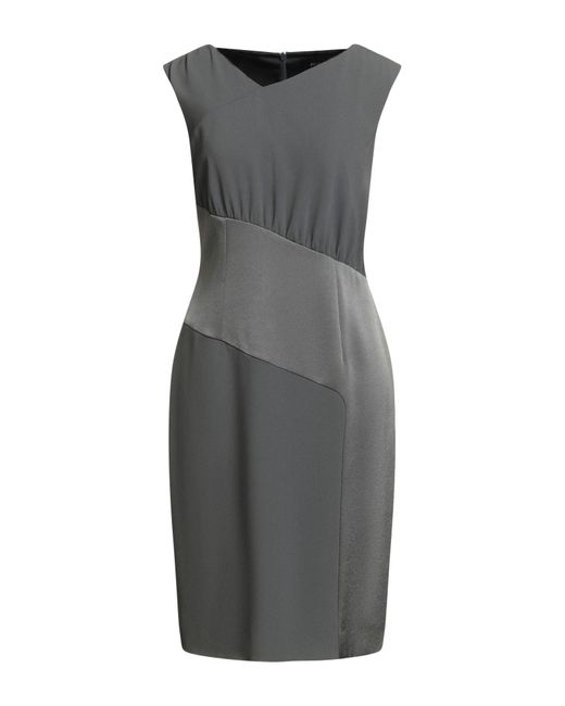 Paule Ka Gray Midi Dress Triacetate, Polyester, Cotton, Viscose