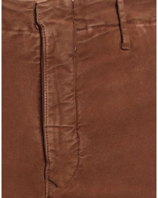 Incotex Brown Pants Cotton, Elastane for men