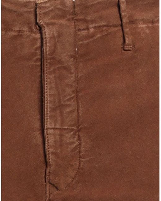Incotex Brown Pants Cotton, Elastane for men