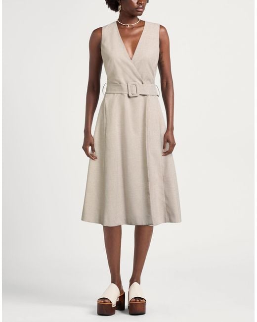 Eleventy Natural Midi Dress