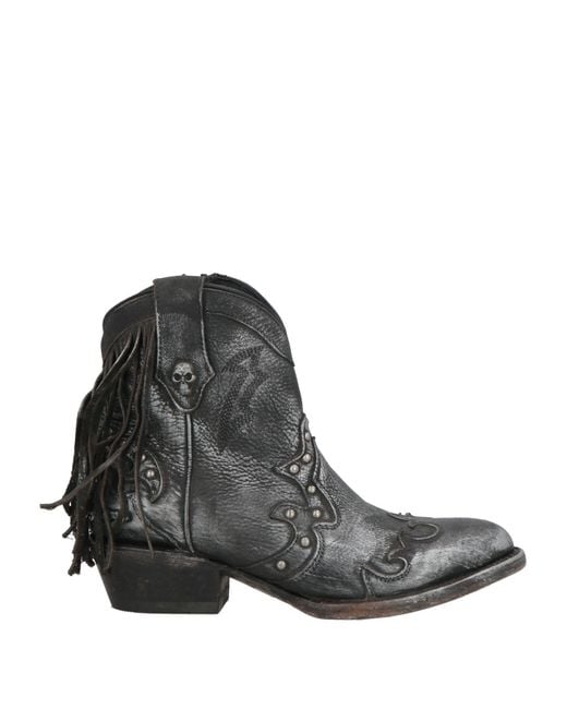 New Rock Black Ankle Boots Leather