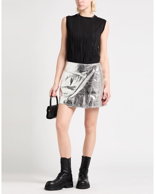 Rag & Bone Natural Mini Skirt Polyester, Polyurethane