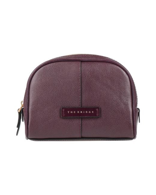 The Bridge Purple Beauty Case Cow Leather