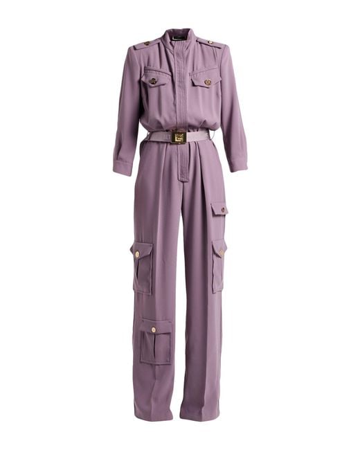 Elisabetta Franchi Purple Mauve Jumpsuit Polyester