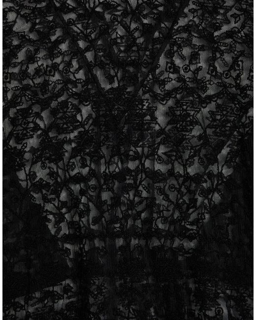 Dondup Black Top Viscose, Polyamide, Polyester