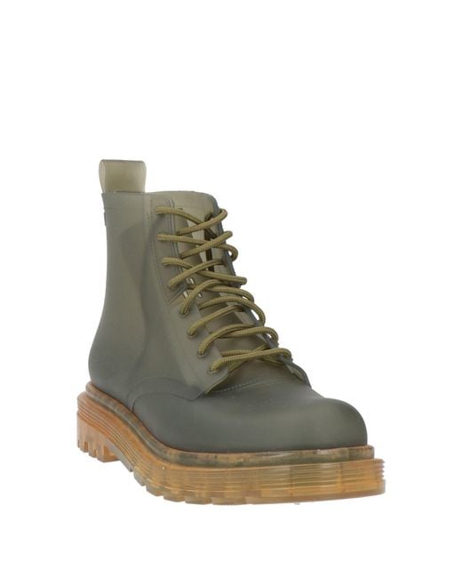 Melissa Green Military Ankle Boots Rubber