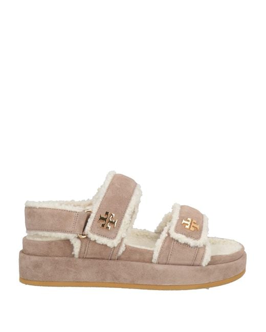 Tory Burch Natural Sandals Leather, Polyester