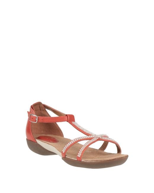 Clarks Pink Sandals Leather