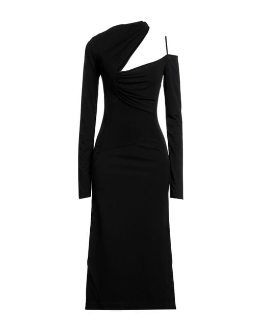 Nensi Dojaka Black Midi Dress