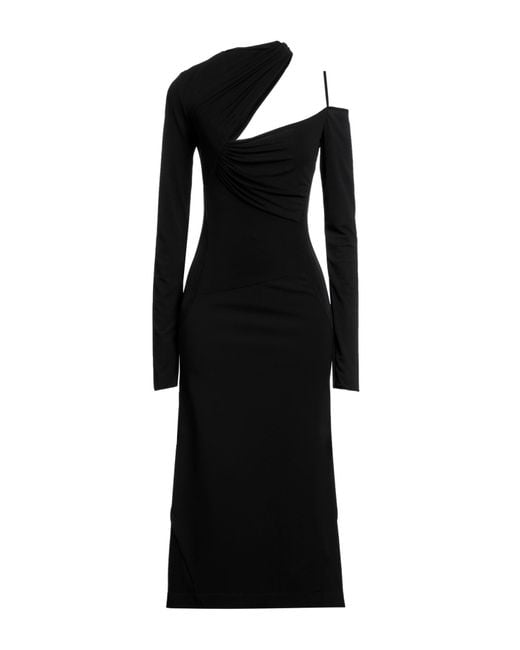 Nensi Dojaka Black Midi Dress