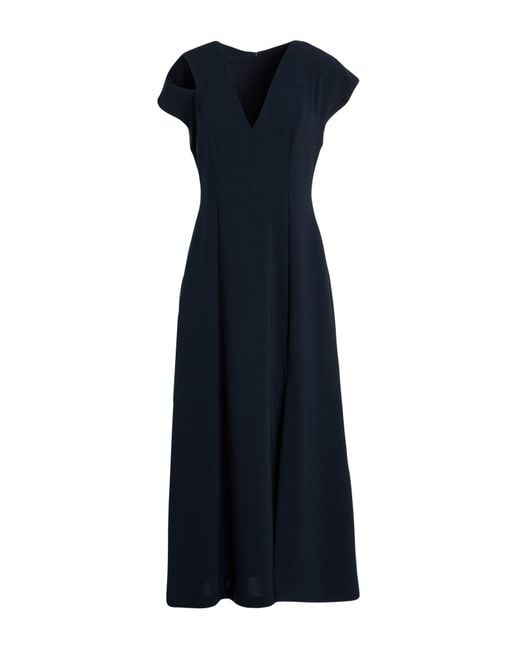 Alpha Studio Blue Midnight Midi Dress Polyester, Elastane