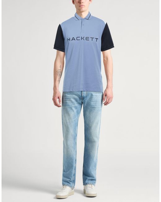 Polo Hackett de hombre de color Blue