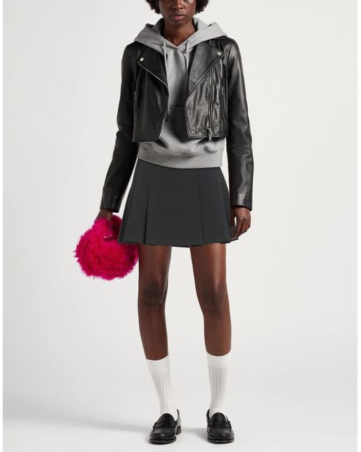 ViCOLO Black Mini Skirt Polyester, Viscose, Elastane