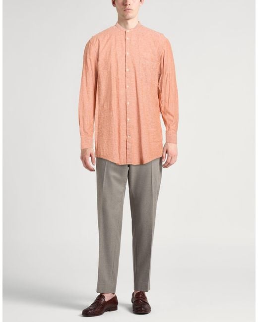 Massimo Alba Pink Shirt Linen, Cotton for men