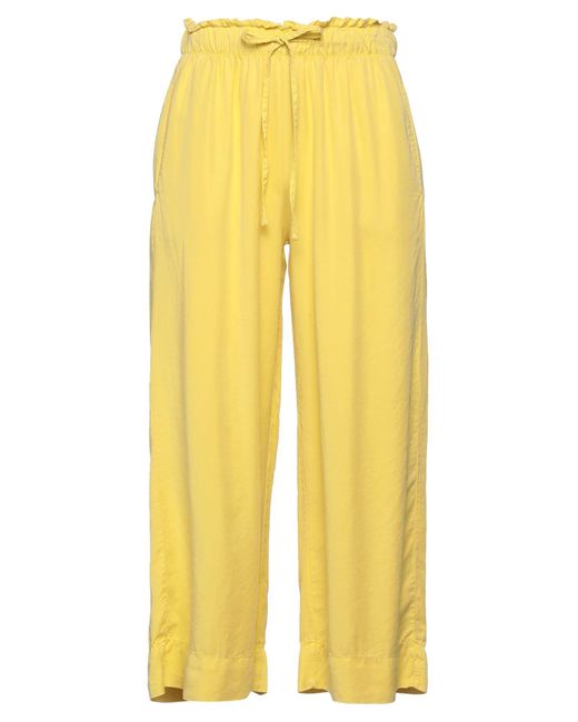 Deha Yellow Cropped Trousers