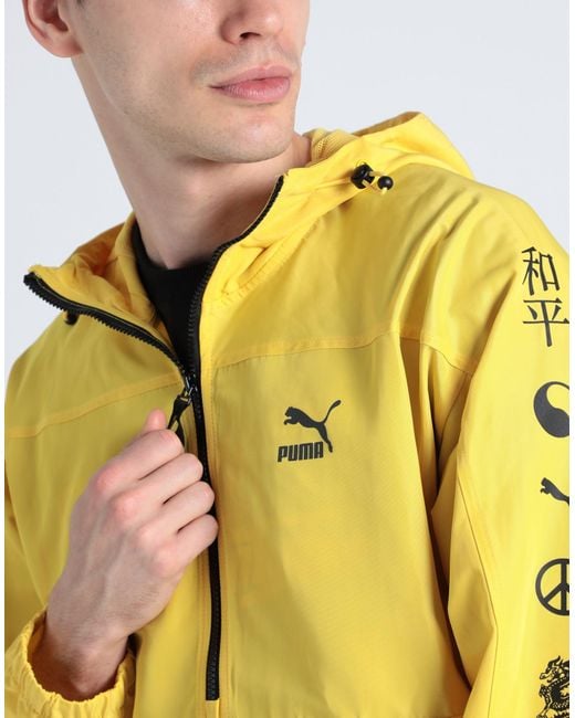 PUMA Jacket in Yellow for Men | Lyst