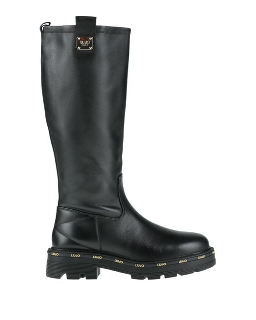 Liu Jo Black Boot Textile Fibers