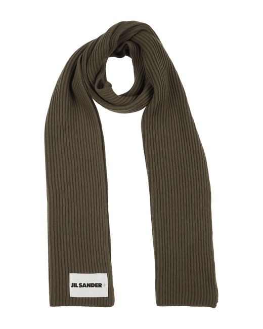 Jil Sander Military Scarf Wool in Green for Men Lyst UK