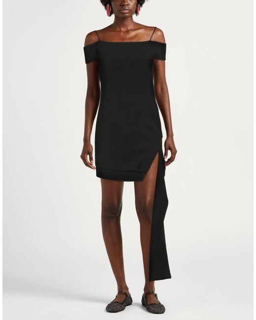 Yuzefi Black Mini Dress Polyester