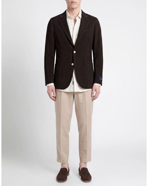 Tombolini Black Blazer Virgin Wool, Polyester, Polyamide, Elastane for men